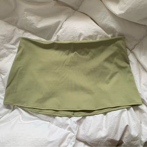 BNWOT Danielle Guizio Micro Mini Slinky Stretch Low-Rise Skirt in Green
